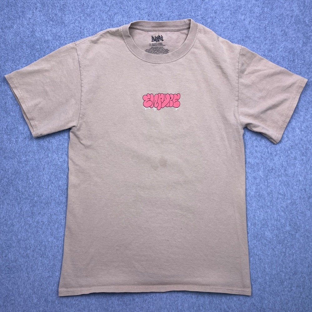 Empyre T-Shirt Men Small Brown Alley Cat Graphic Print Short Sleeve Cotton Tee
